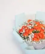 دسته گل رز مینیاتوری نارنجی - Image 2