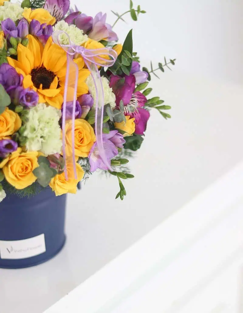 باکس گل سطلی سرمه ای - Image 2