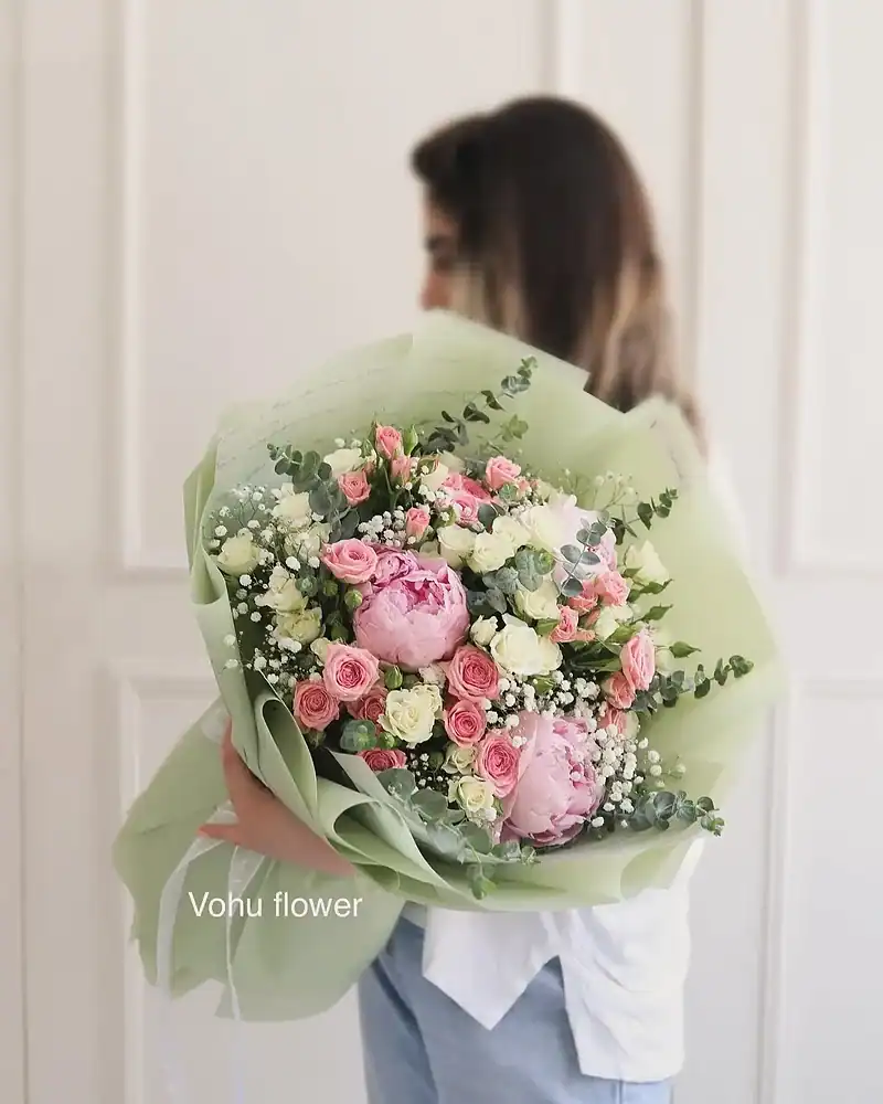 دسته گل ترکیبی پیونی - Image 2