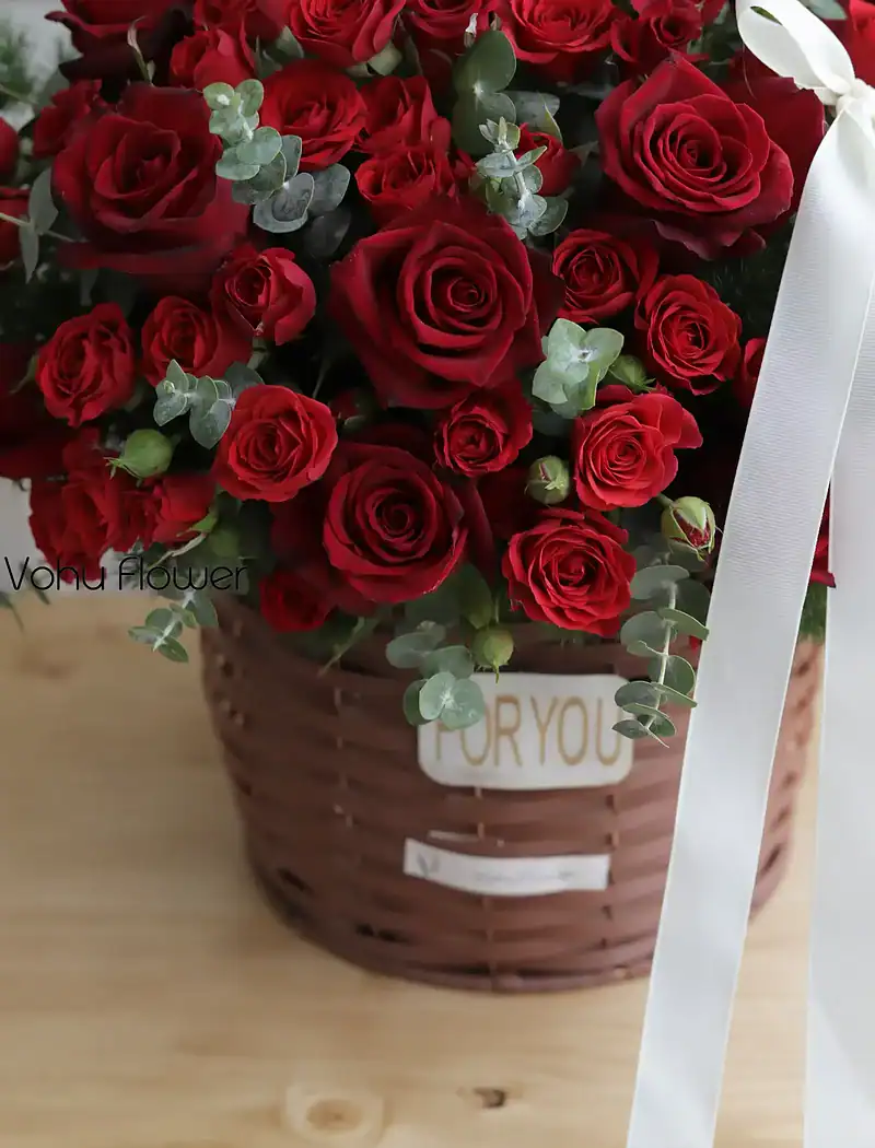 سبد گل رز قرمز - Image 3