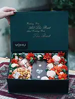 باکس گل پکیج هدیه‌ای یلدا