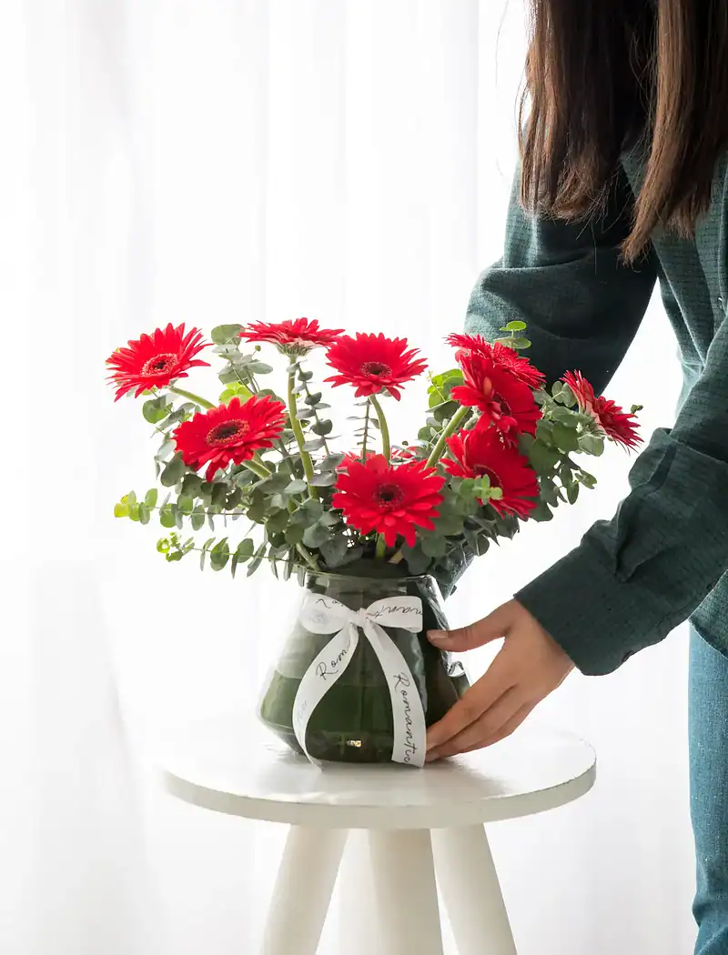 جار گل ژربرا قرمز - Image 2