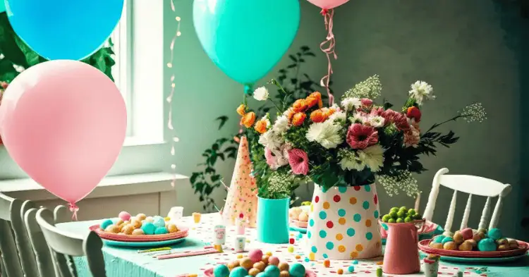 میز تولد با گل ارایی