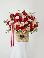 سبد گل حصیری ایلا - Image 2