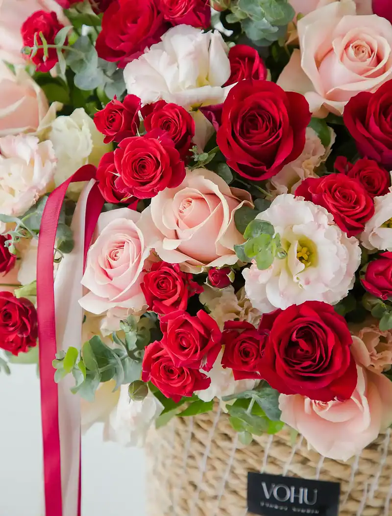 سبد گل حصیری ایلا - Image 3