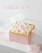 باکس گل رز جاودان صورتی هانیسا - Image 2