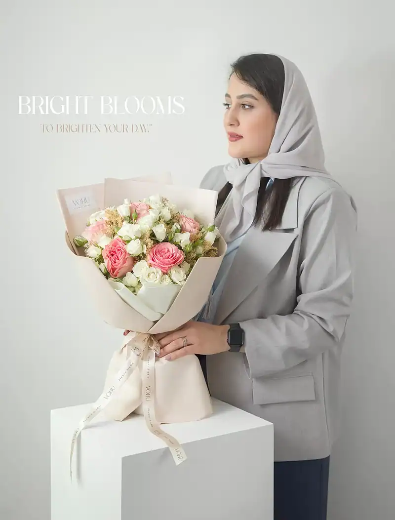 دسته گل رز ژولیت صورتی درنیکا - Image 2