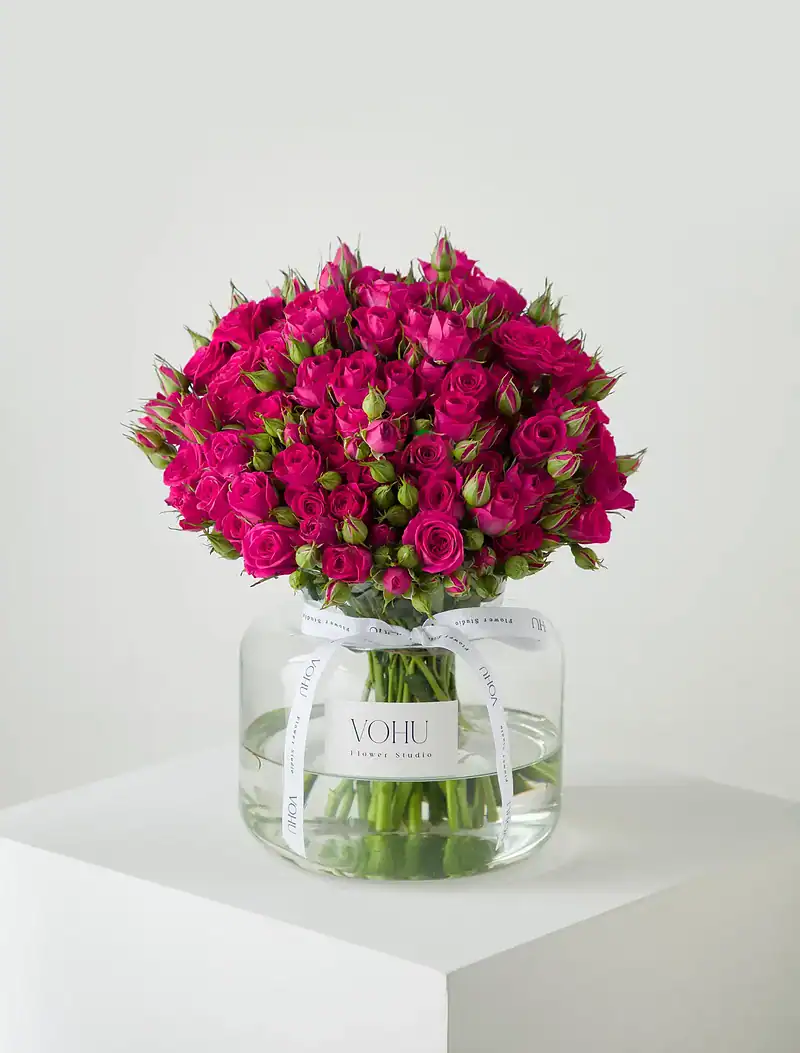 جار گل رز مینیاتوری سرخابی - Image 1