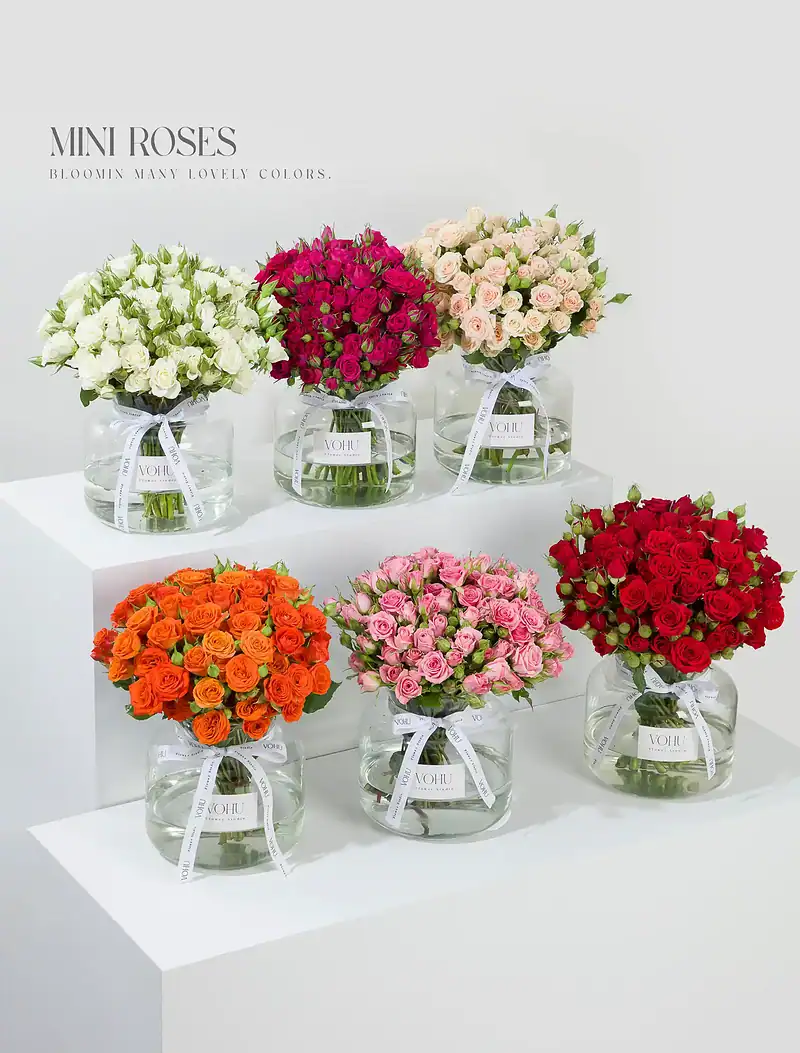 جار گل رز مینیاتوری گلبهی - Image 2