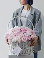 سبد گل پیونی صورتی کارن - Image 2