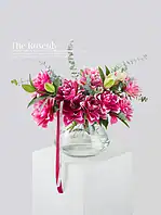 جار گل 3 شاخه لی‌لی رز سرخابی کایرا