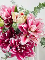 جار گل 3 شاخه لی‌لی رز سرخابی کایرا - Image 3