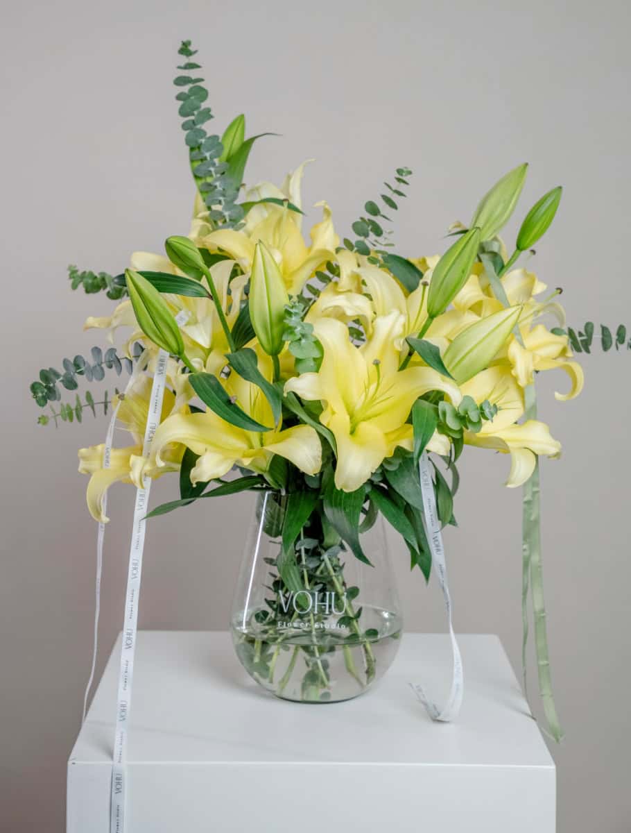 تصویر جار گل اوریانتال زرد بهنیا 