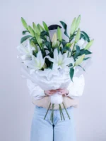 دسته گل اورینتال سفید محیصا