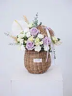 سبد گل حصیری مینل