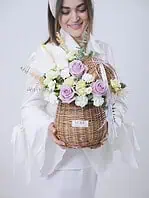 سبد گل حصیری مینل - Image 2