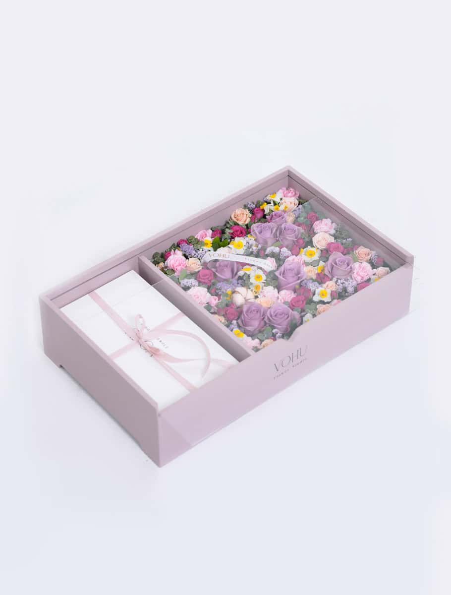 تصویر باکس گل فلت + جعبه کوکی تیاناز 