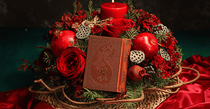 گل شب یلدا با تزئینات