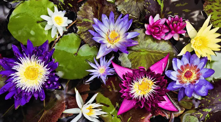 انواع رنگ‌های گل نیلوفر